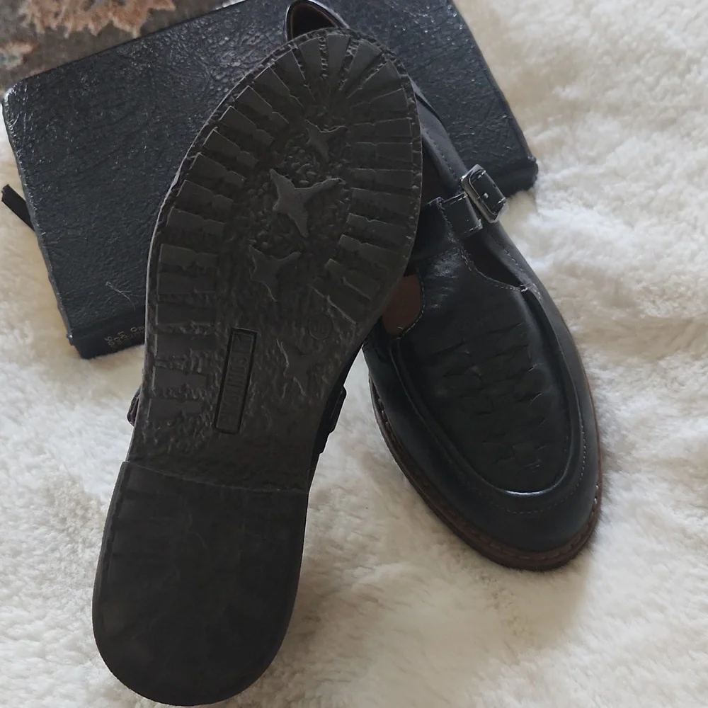 PIKOLINOS Black Leather Buckle Loafers Size 38 - Picture 7 of 9